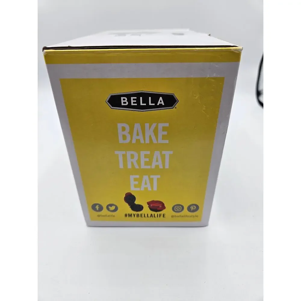 Bella Red Mini‎ 3 Donut Maker Bake Treat Eat Nonstick Coated 350 Watts NIB